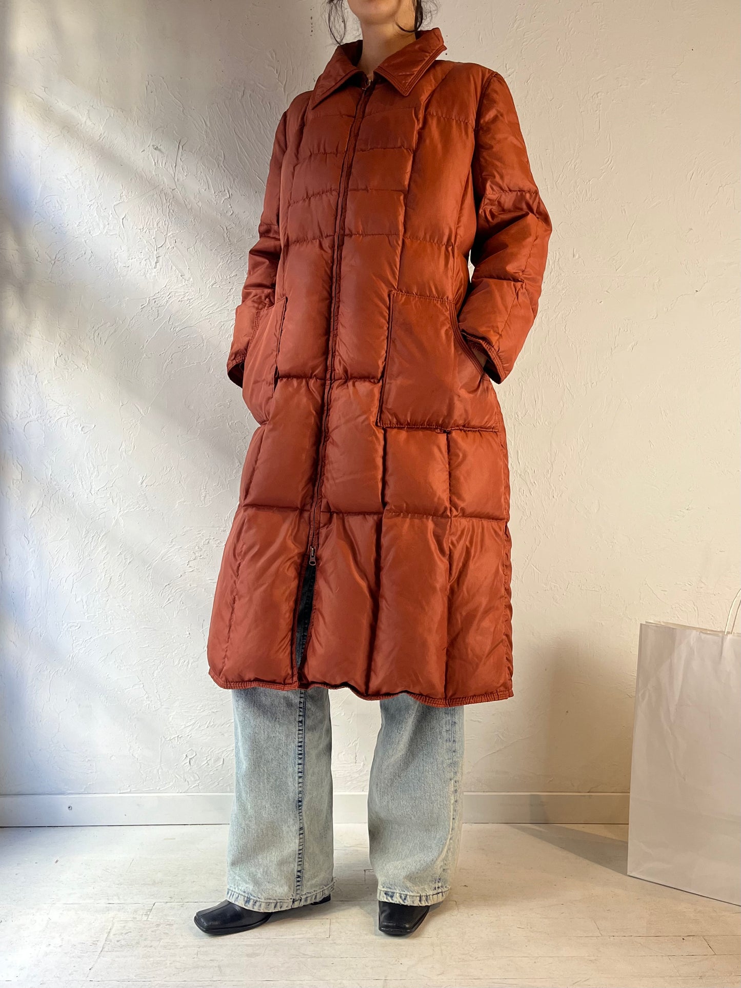 80s/90s ‘Sears’ Orange Puffer Coat / Small