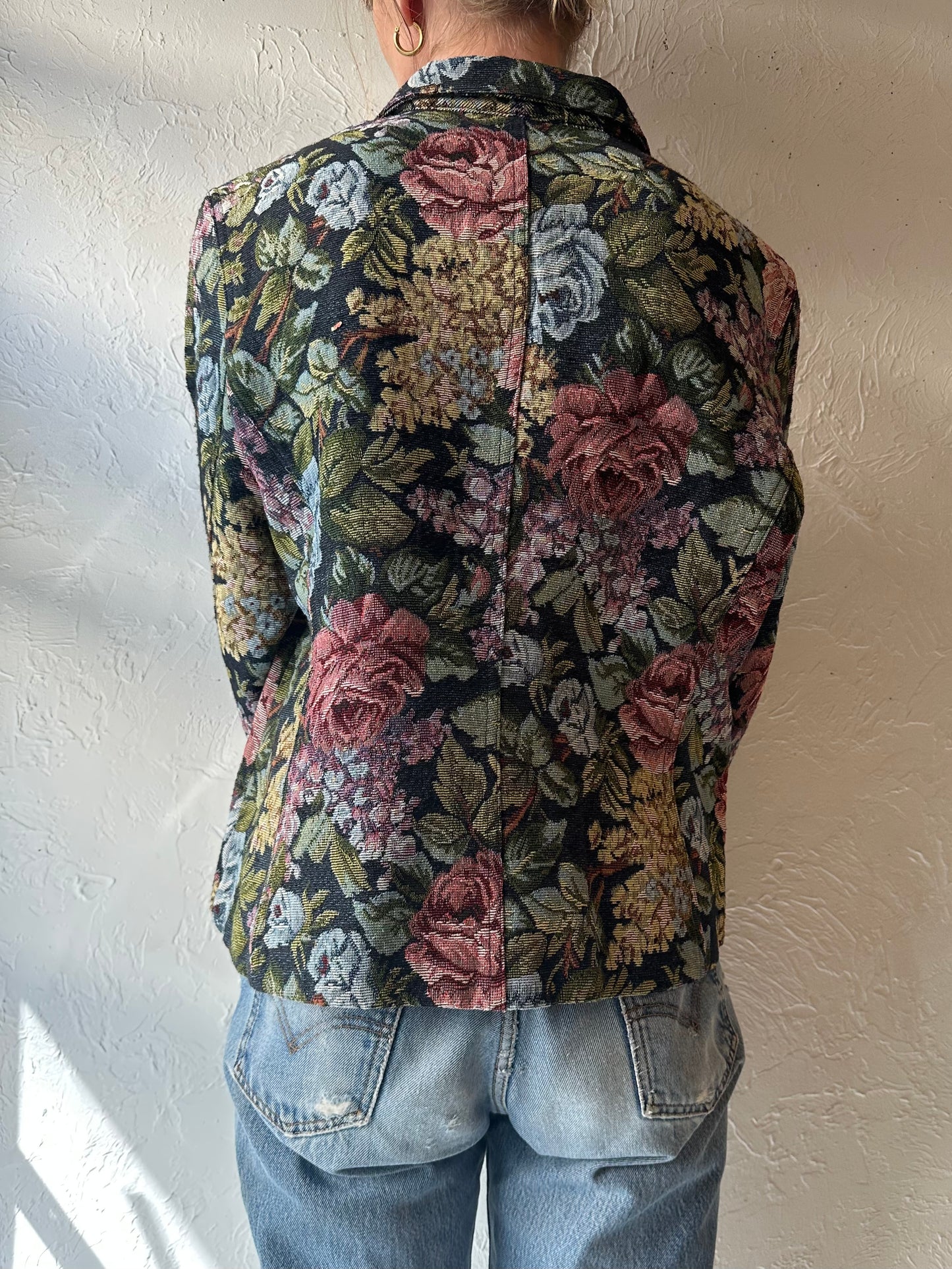 Y2k 'Yzza' Floral Tapestry Jacket / XL