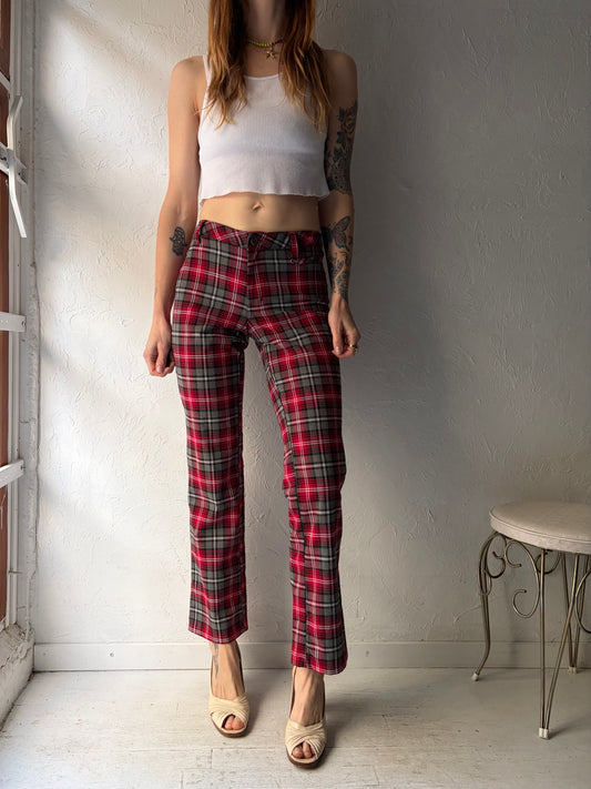 90s 'ILu' Plaid Pants / Small
