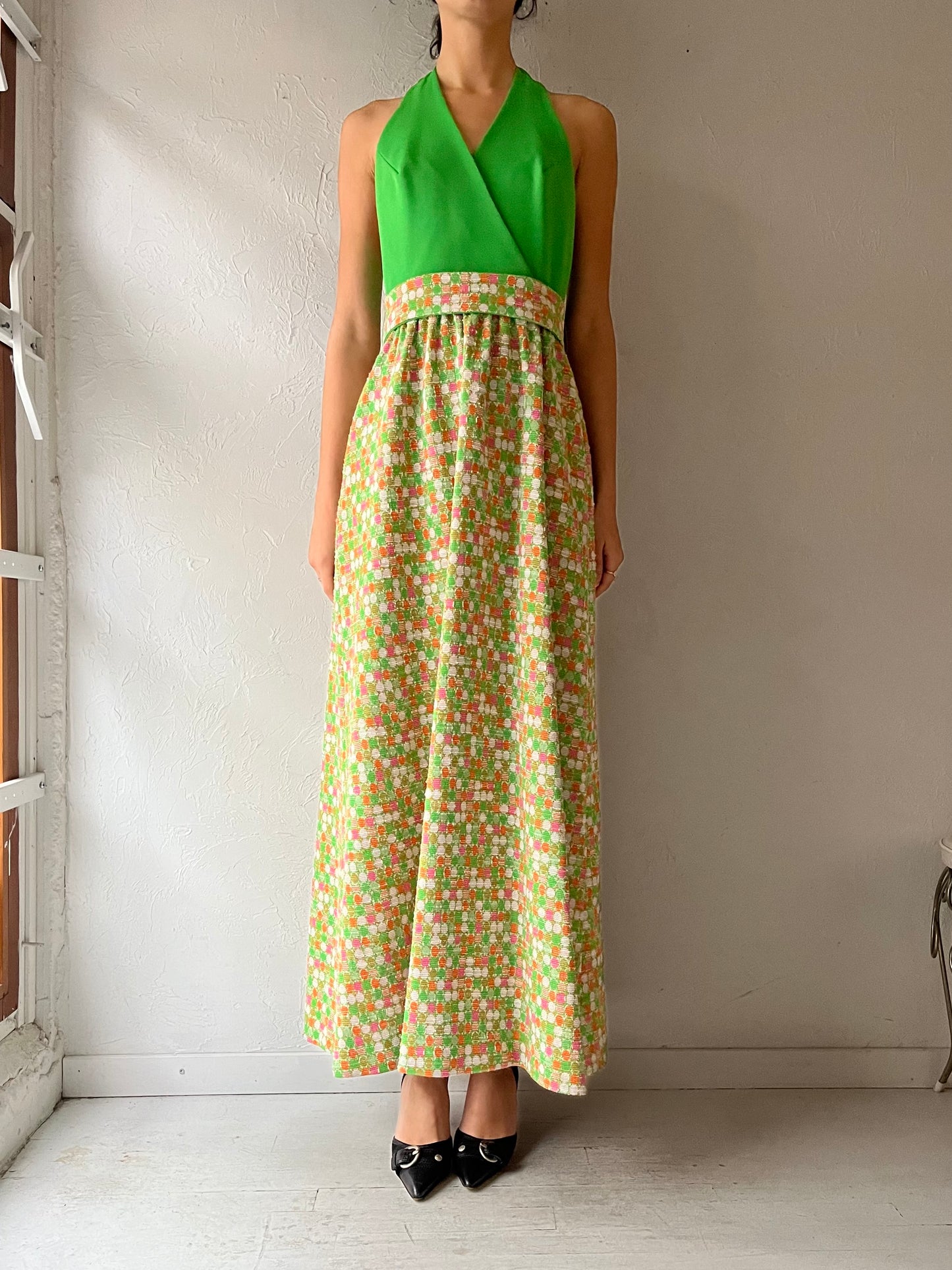 70s ‘Corinth Street’ Halter Dress / Small