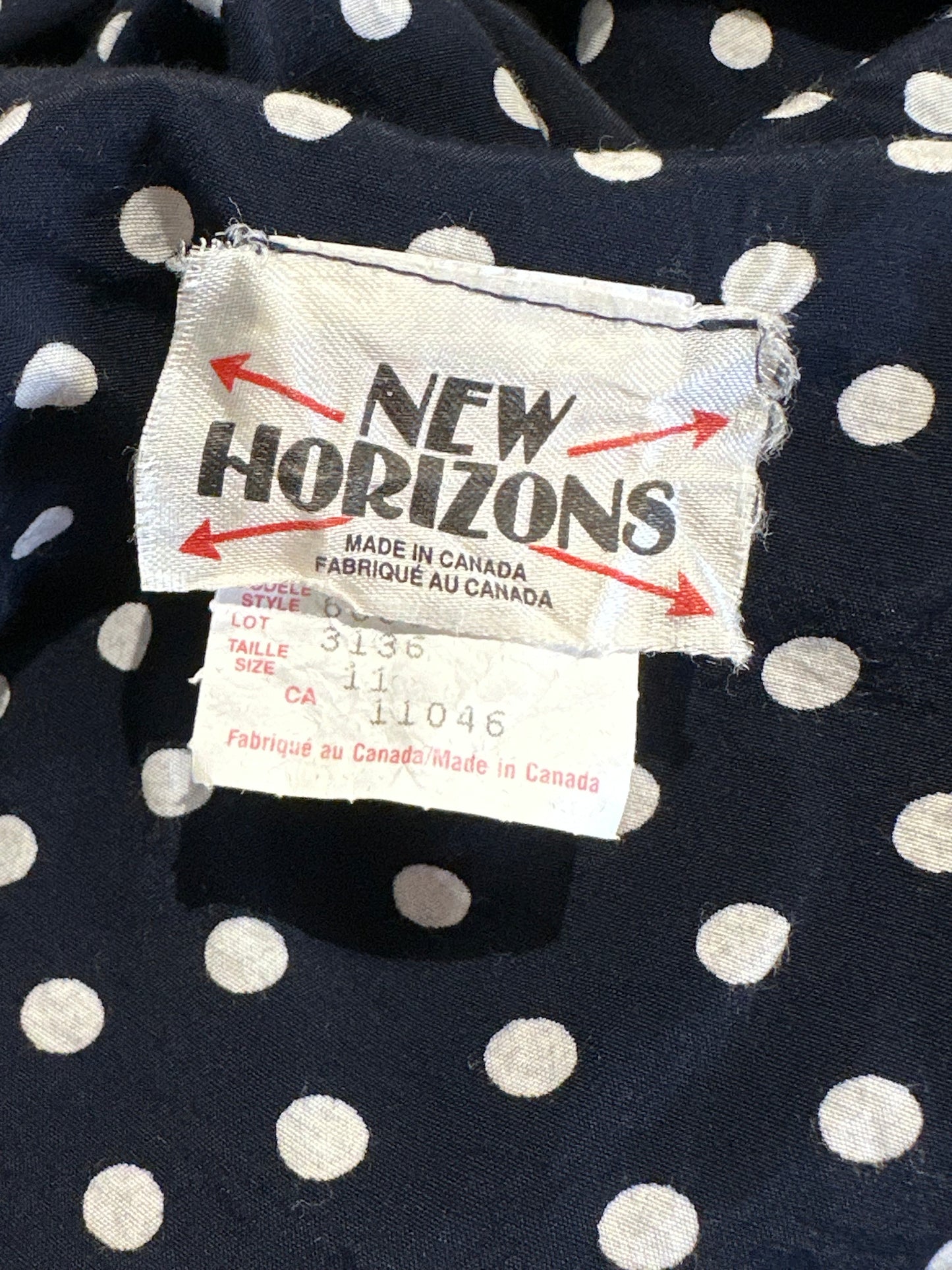 90s 'New Horizons' Polka Dot Rayon Romper / Medium