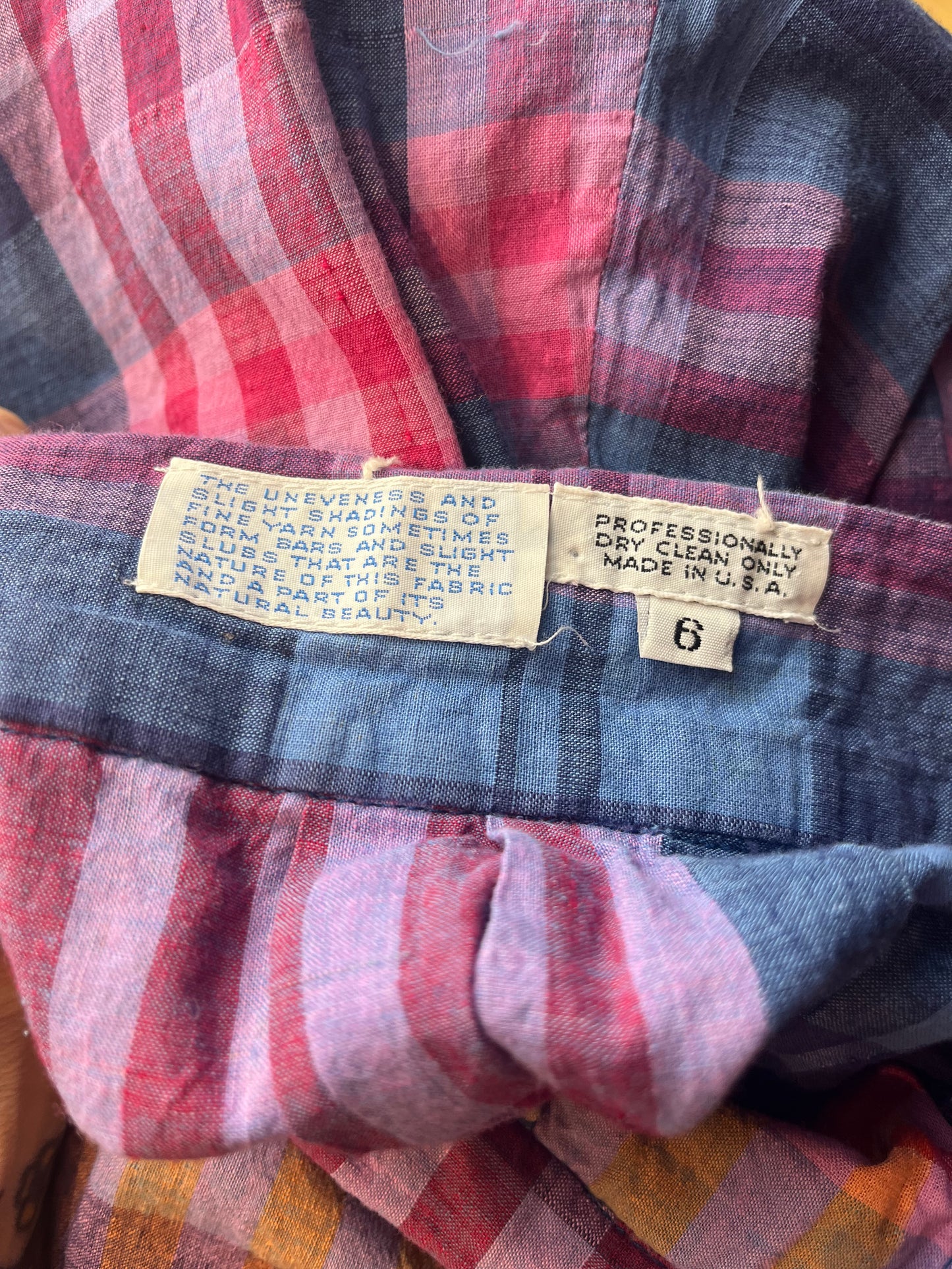 70s 'Frank Borenstein' Plaid Midi Skirt / XS