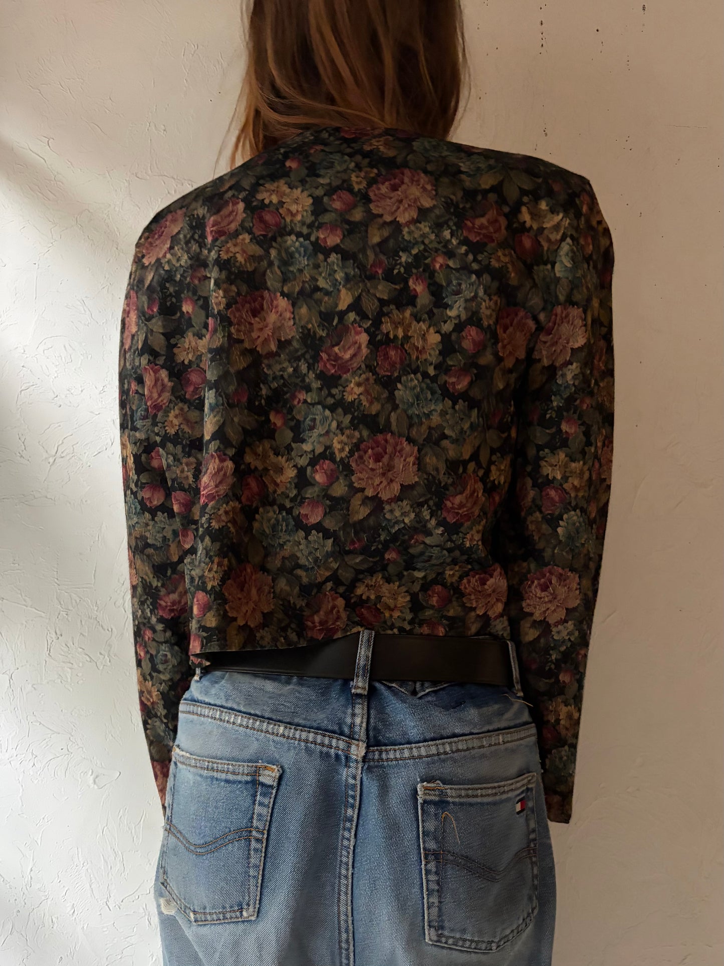 90s 'Brittany Nicole' Floral Jacket / Large