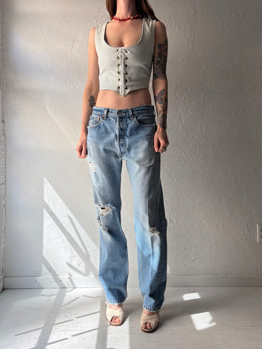Vintage 'Levis 501' Thrashed Jeans / 31