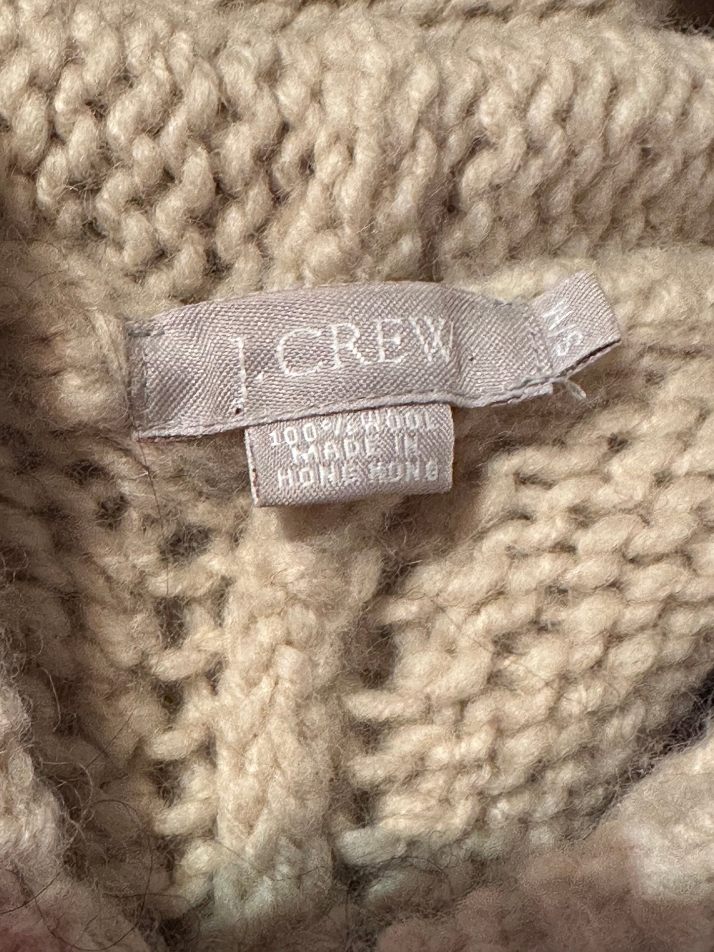 90s 'J Crew' Hooded Wool Poncho / Small