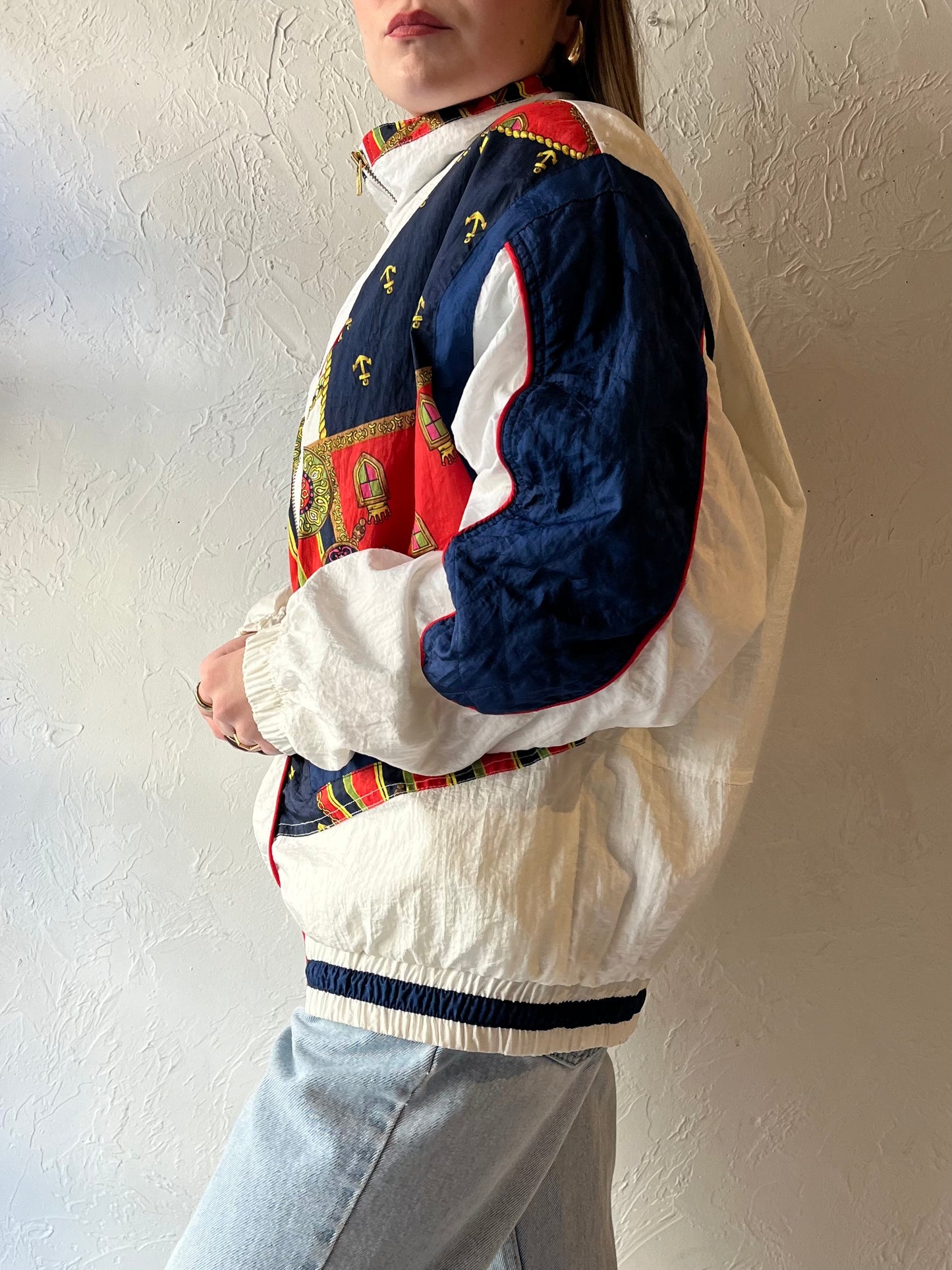 90s ‘Active Frontier’ Nylon Bomber Jacket / Medium