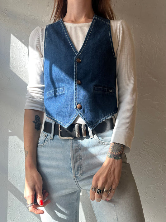 70s 'GWG' Denim Vest / Small