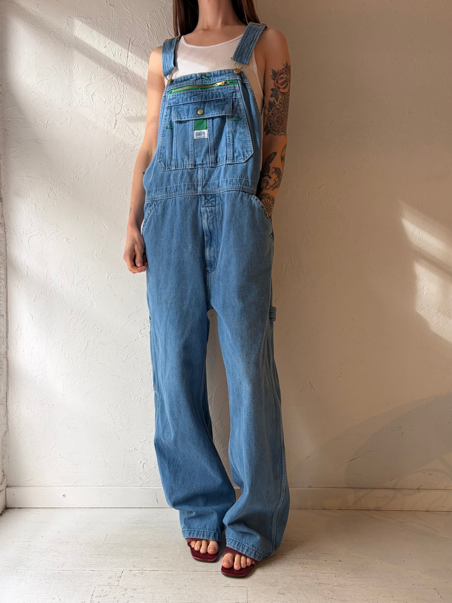 Y2k 'Liberty' Denim Overalls / Large