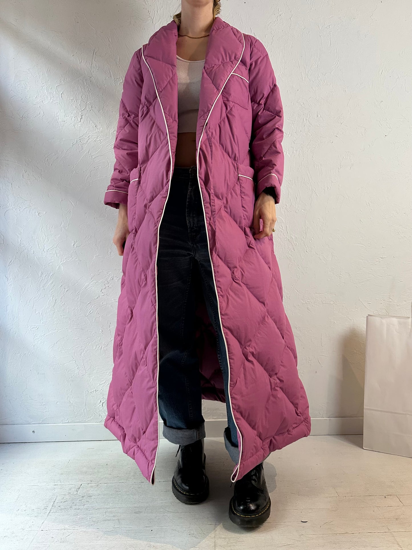 Vintage 'Eddie Bauer' Pink Puffer Coat / Small