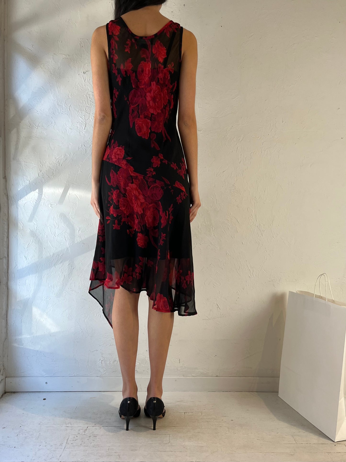 Y2K ‘Connected’ Floral Print Dress / Medium