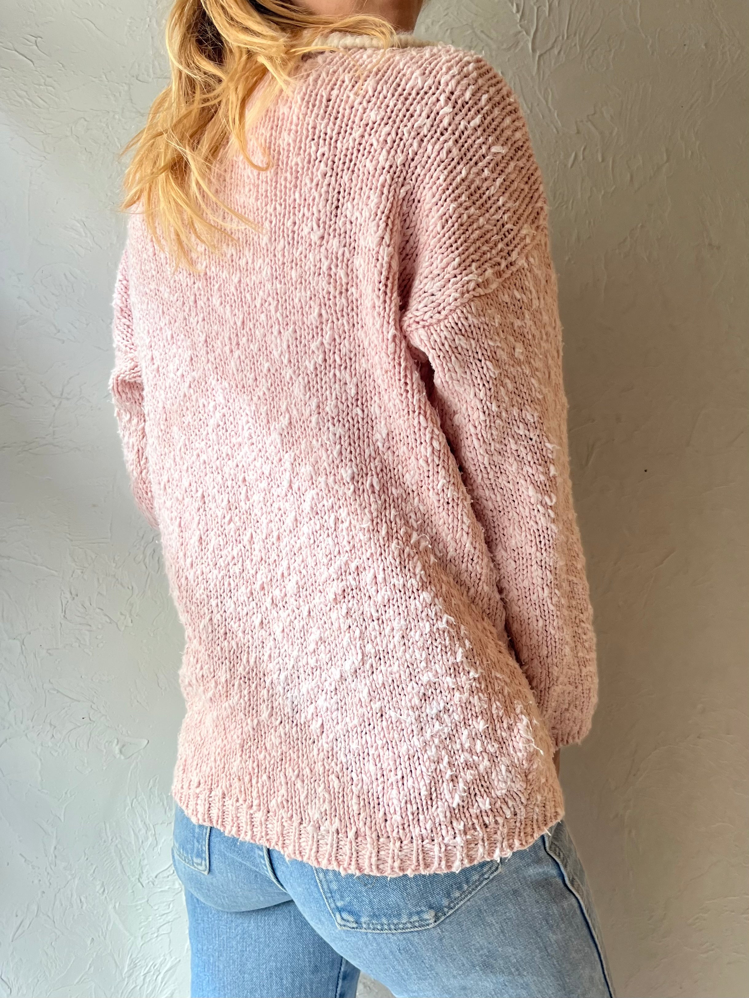 90s Lauren Hansen Pink Collared Sweater Medium Wildhoneygoods