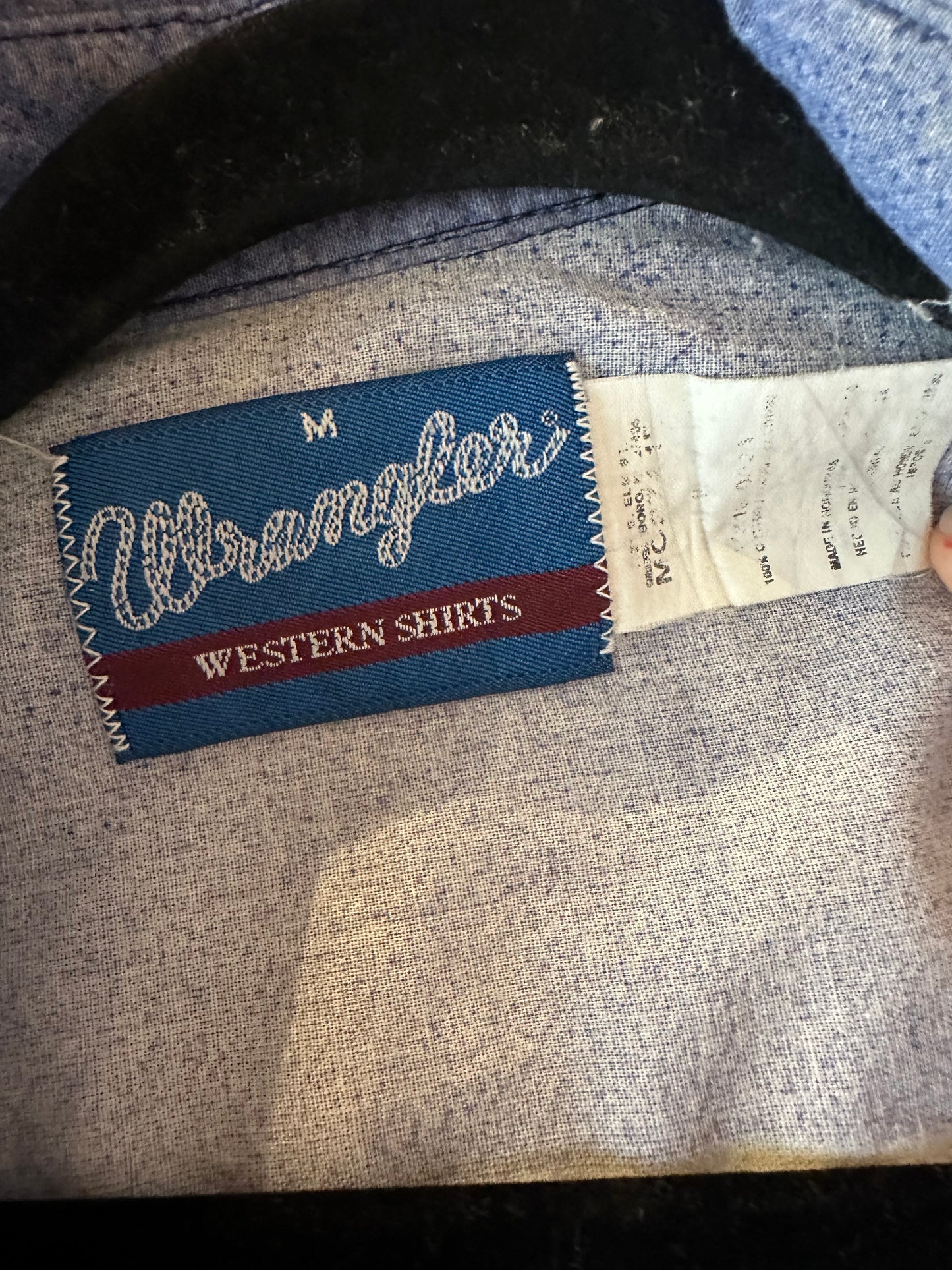 Vintage 'Wrangler' Western Snap Up Shirt / Medium