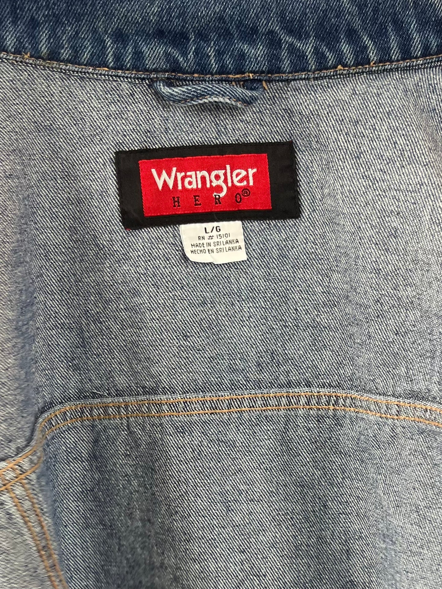 Y2k 'Wrangler' Denim Jacket / Large