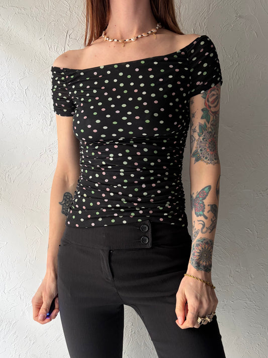 Y2K Polka Dot Top / Small
