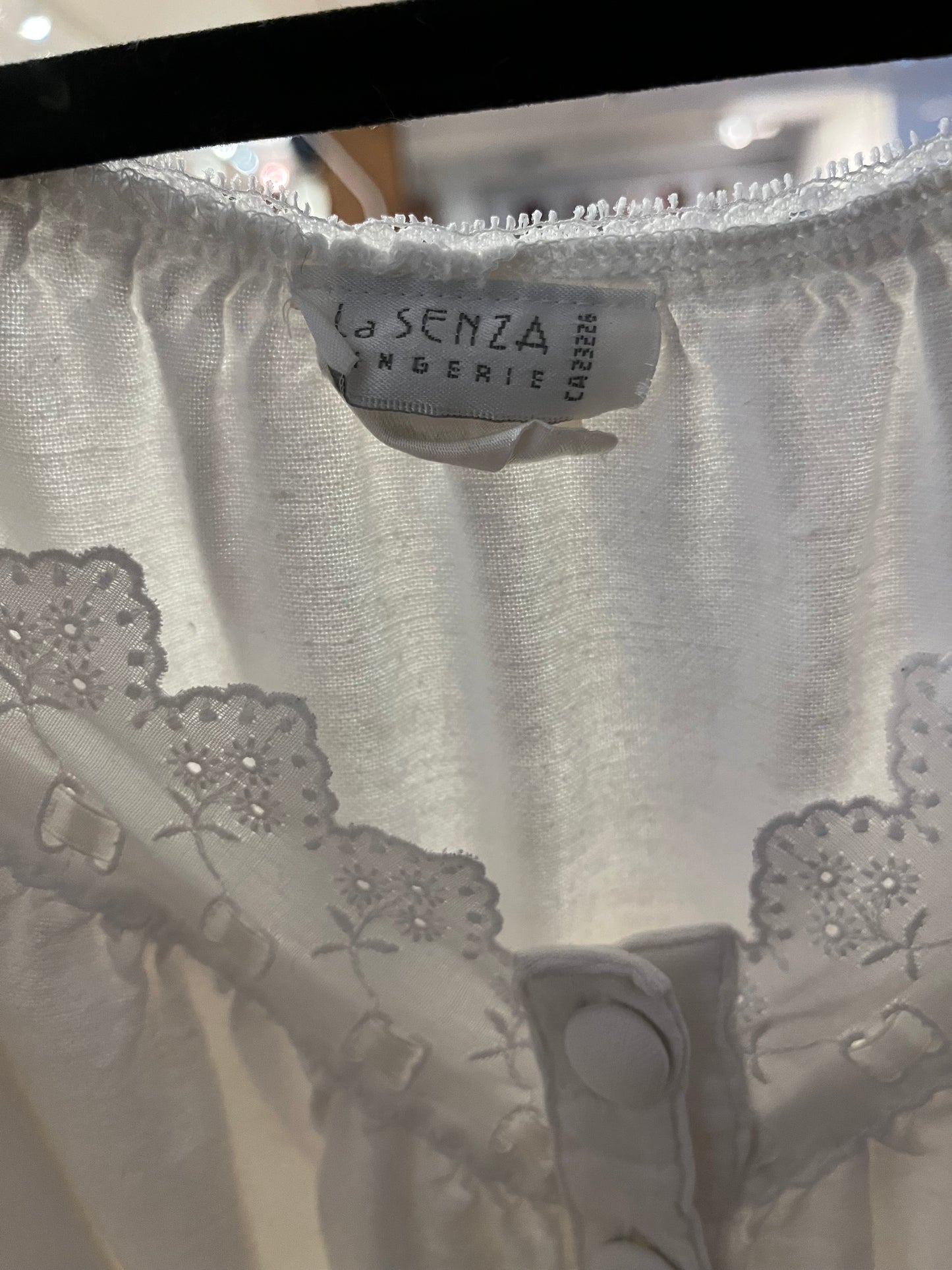 90s ‘La SENZA’ Thick White Cotton Dress / Medium