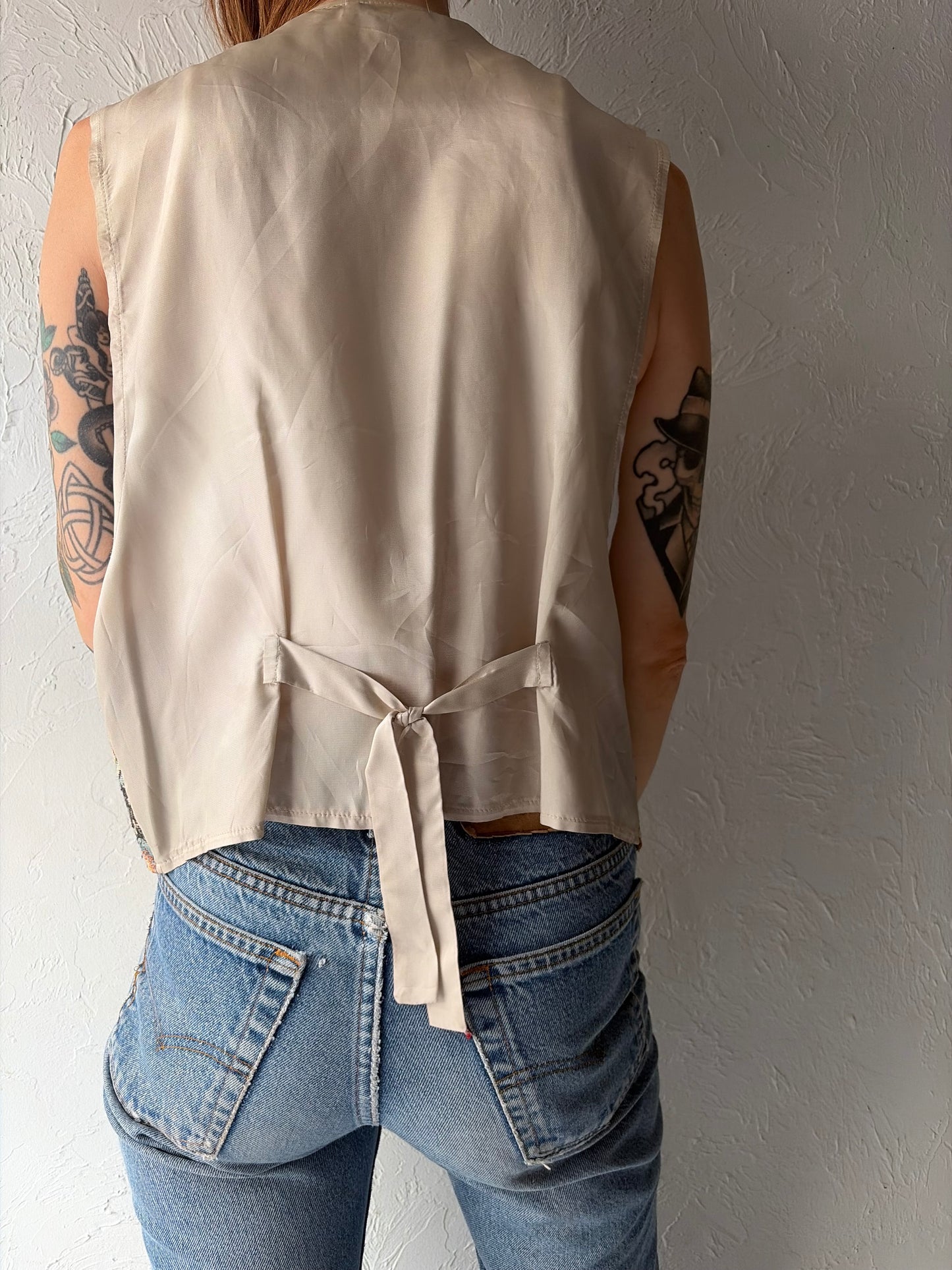 90s 'Facets' Whimsigoth Witchy Tapestry Vest / Large