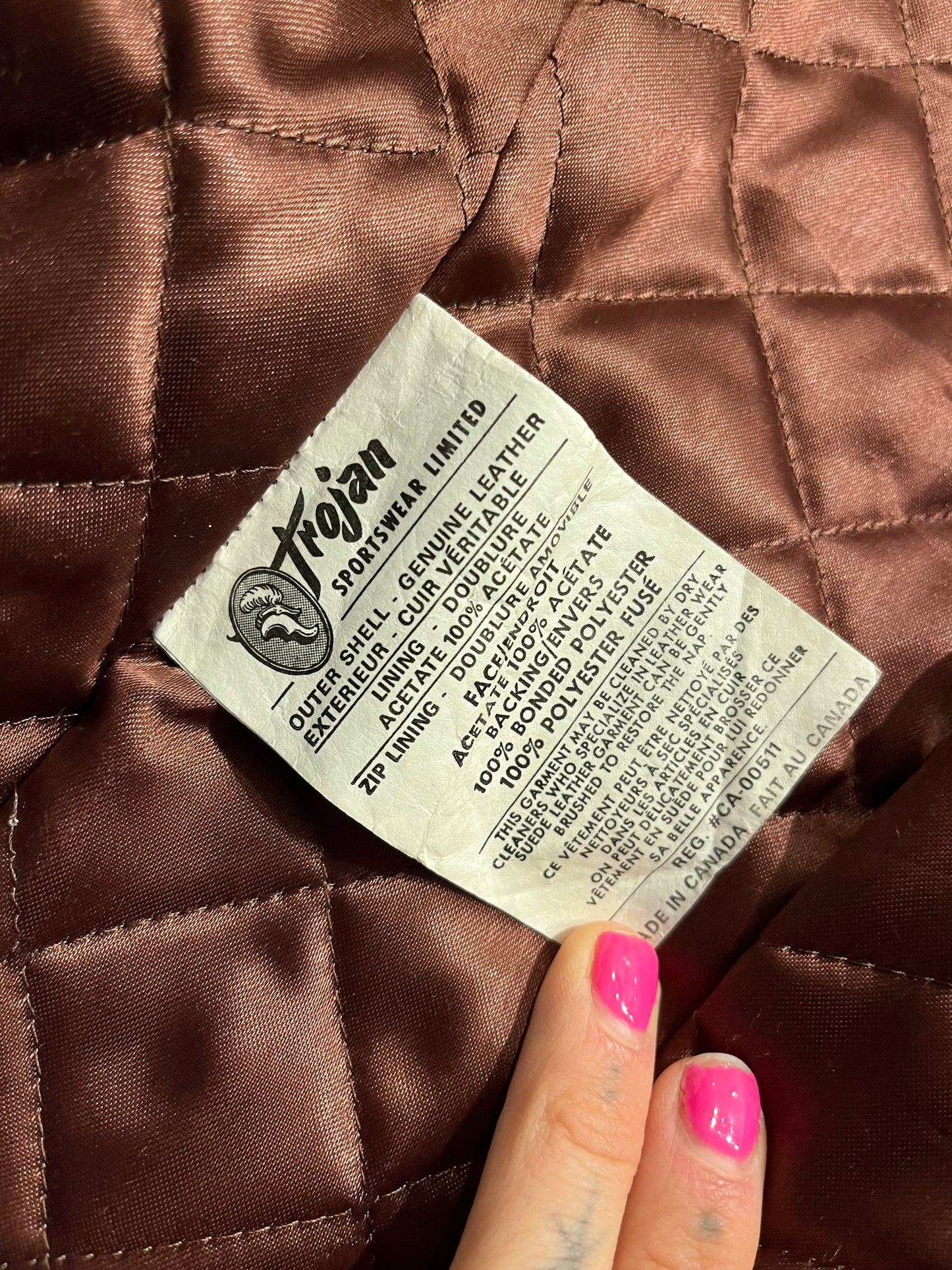 90s 'Trojan' Burgundy Leather Half Trench Jacket / Medium