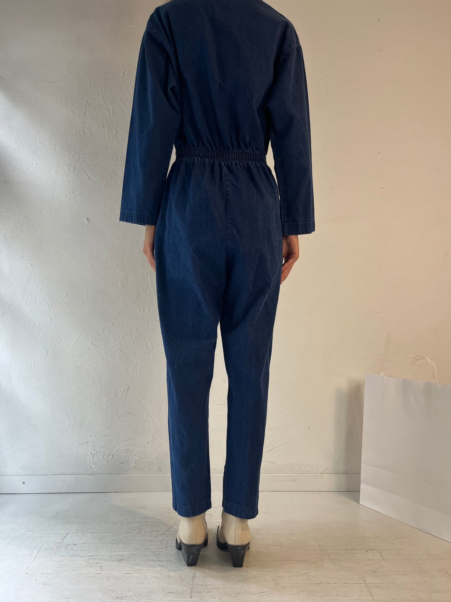 80s 'Boonies' Denim Jumpsuit / Small