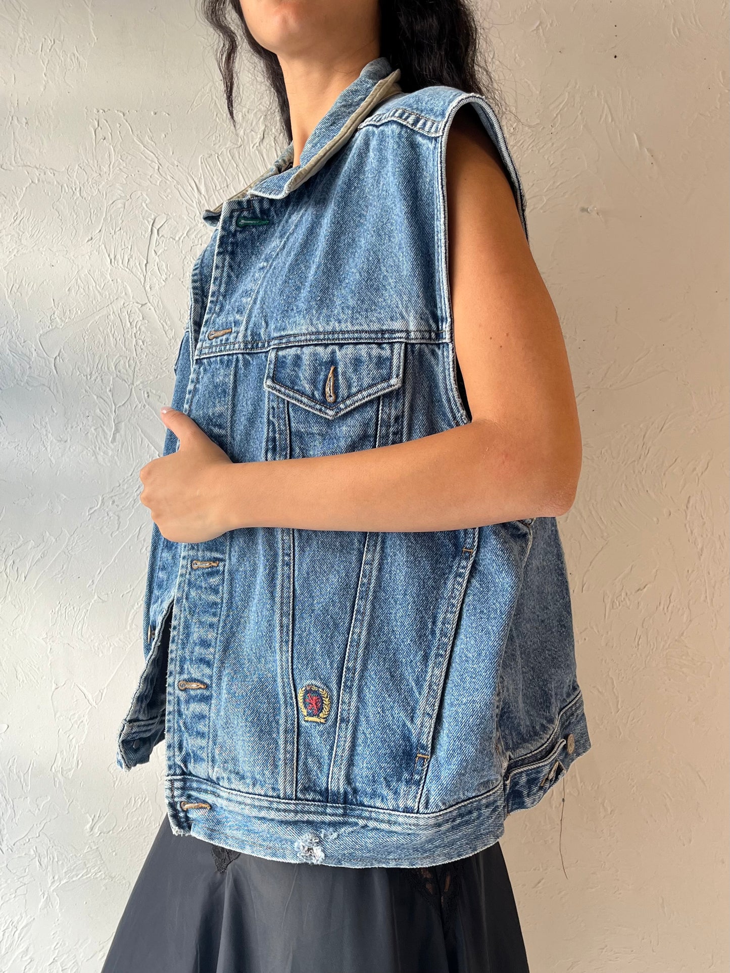 90s 'Tommy Hilfiger' Denim Vest / XL