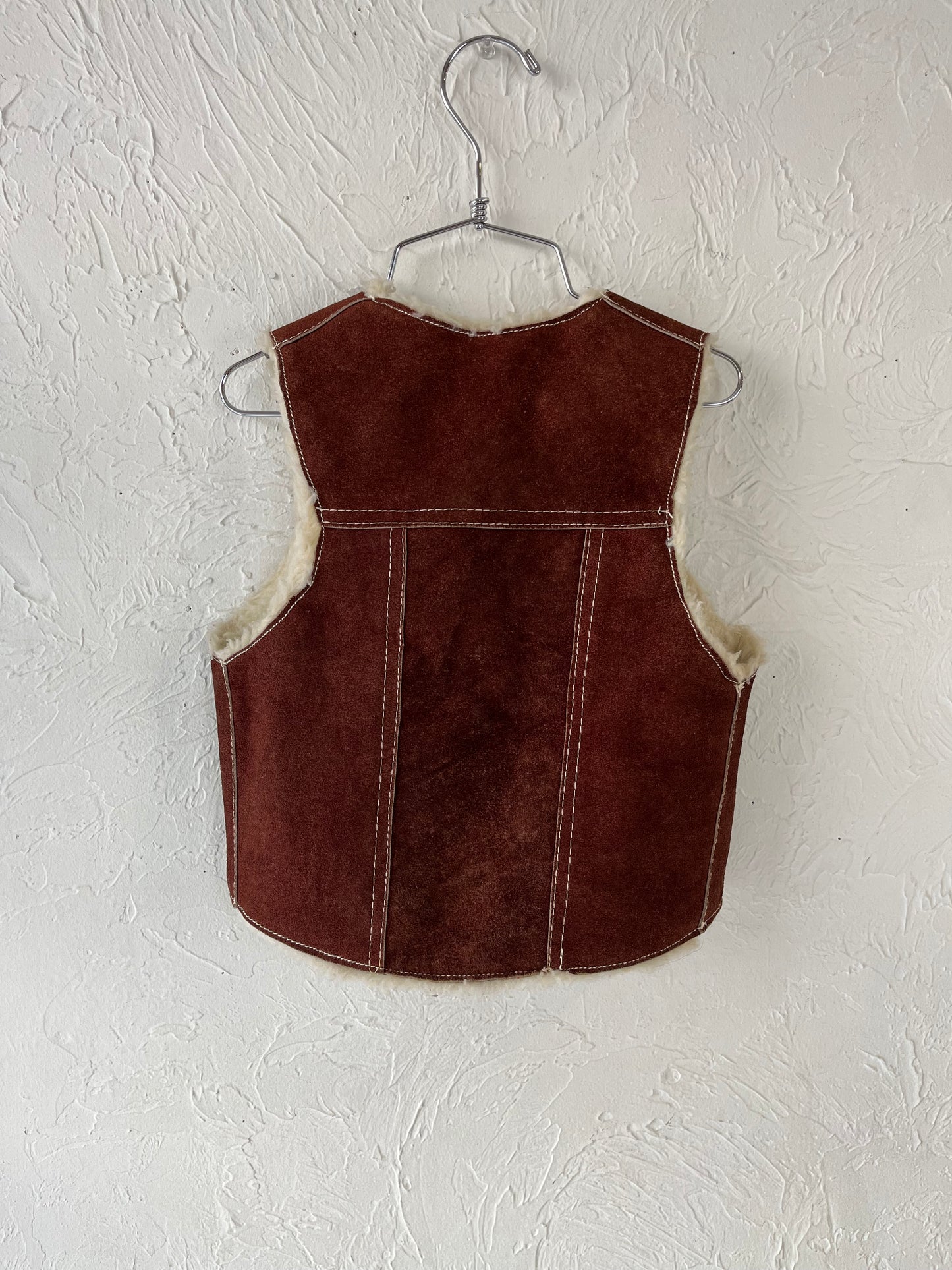 Vintage 'Genuine Leather' Suede Leather Kids Vest / 5T