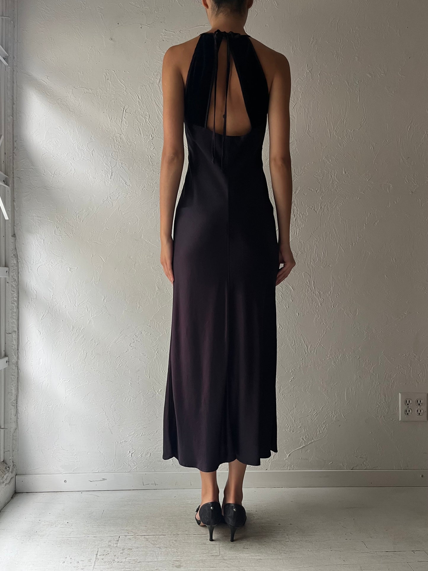 90s 'Steppin Out' Purple Formal Dress / Medium