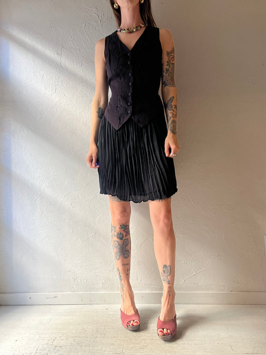 90s 'Nu-Oz' Purple Retro Minimalist Dark Academia Mini Dress / Small
