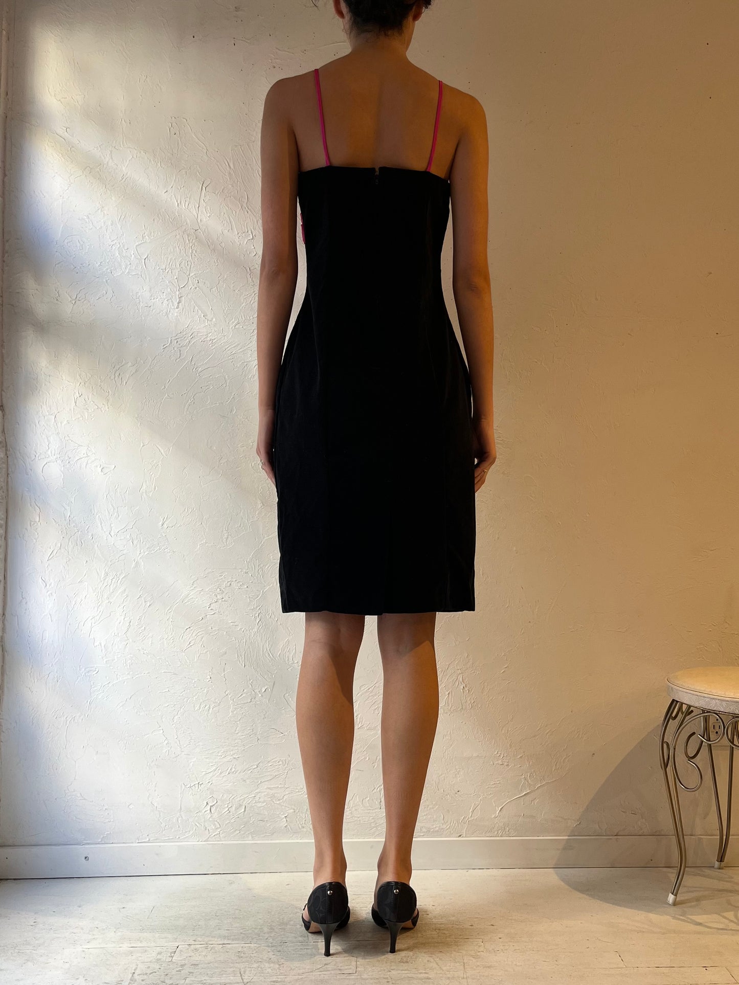 90s Velvet Mini Dress / Small