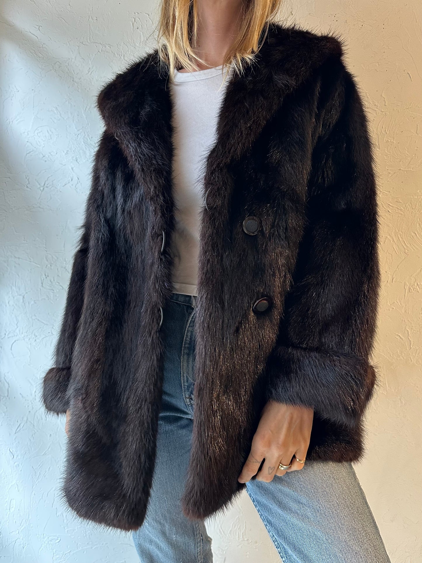 80s 'American Fur Limited' Authentic Fur Jacket / Medium
