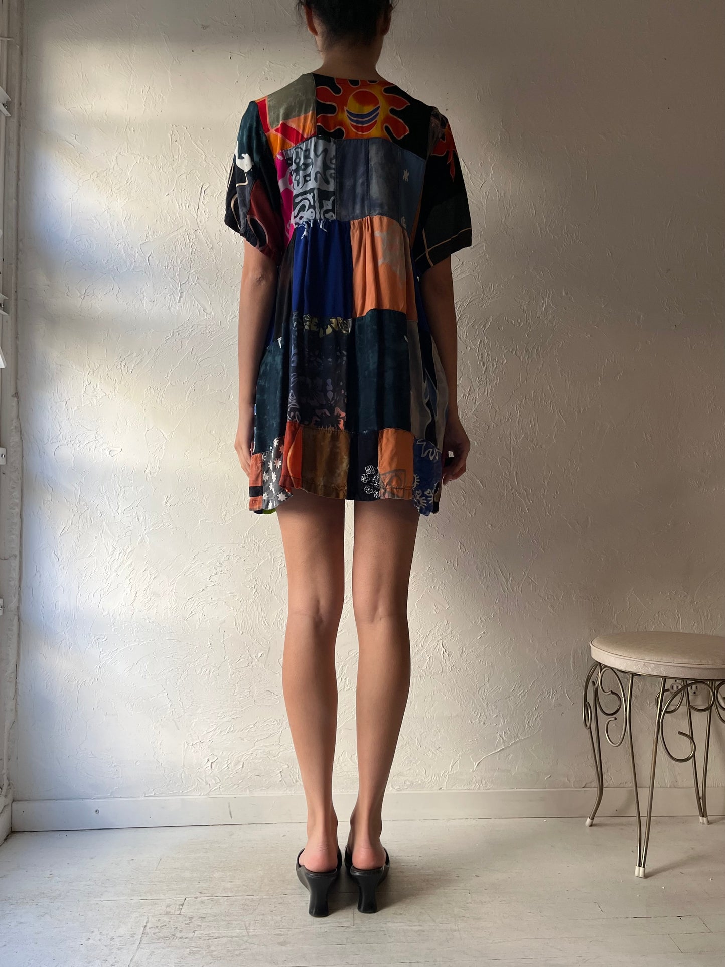 Y2k 'Passion' Patch Work Mini Dress / Small