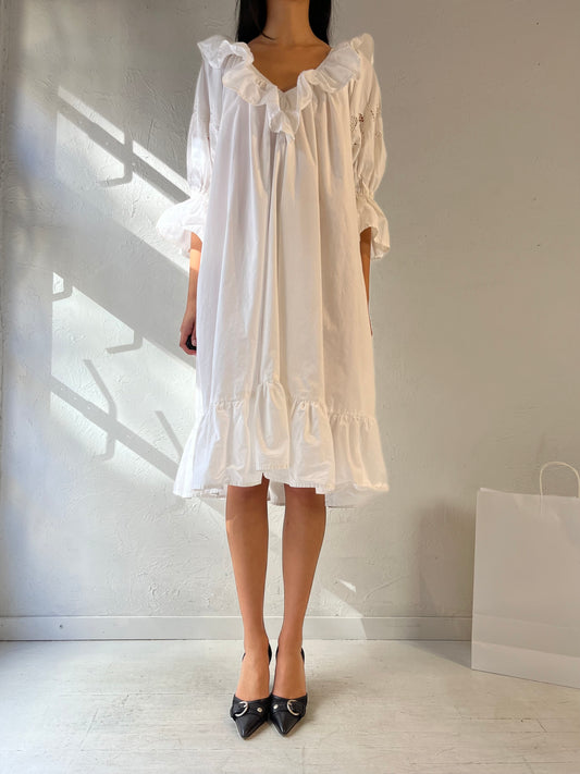 90s ‘Satyuga’ White Cotton Dress / XS