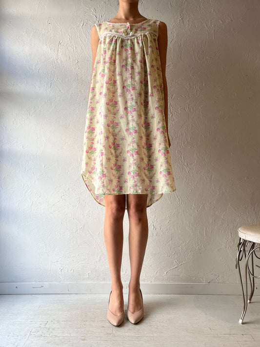Y2k 'Characters' Floral Boho Cottagecore Summer Nighty Dress / Small