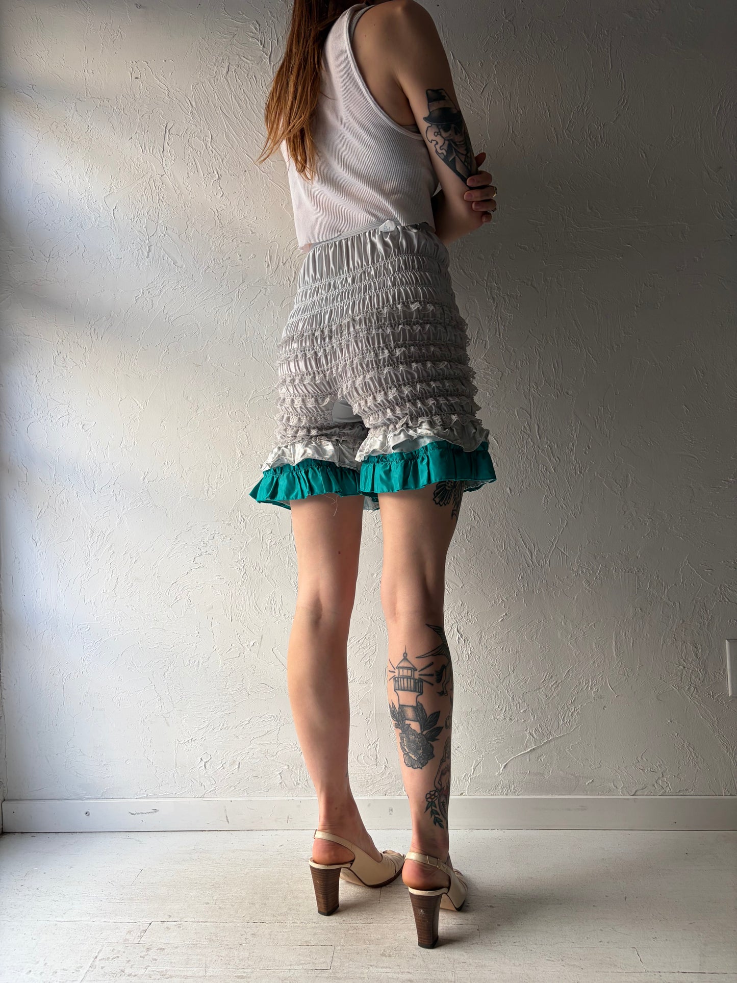70s 'Fantasia' Lacey Ruffle Bloomers / Small - Medium