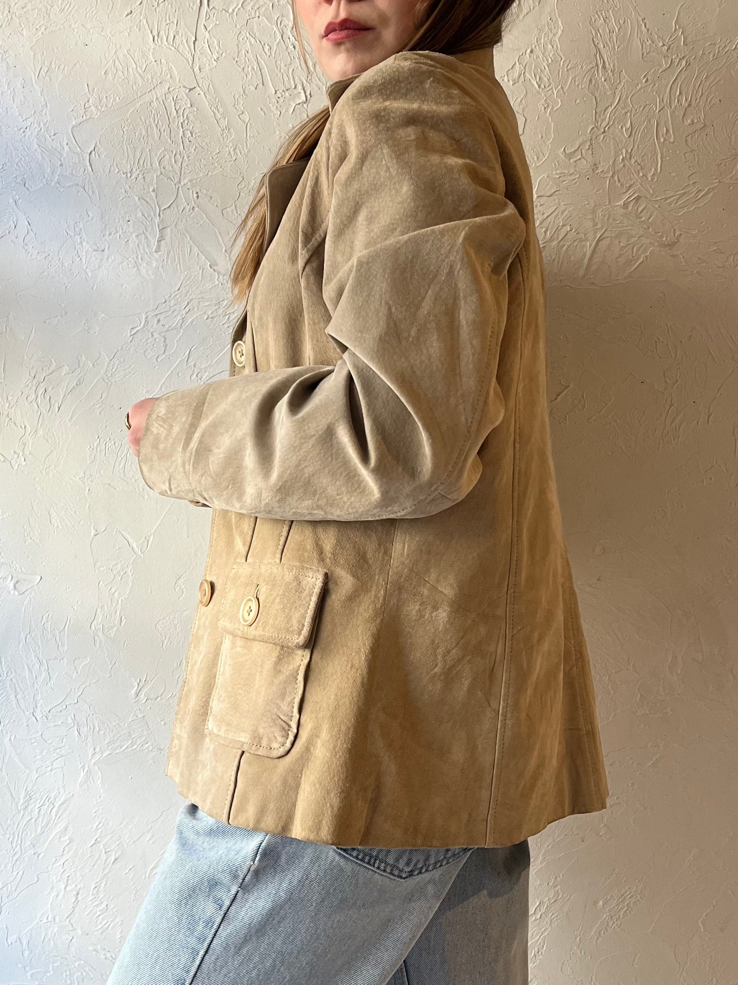 Y2K ‘Denver Hayes’ Suede Leather Jacket / Medium