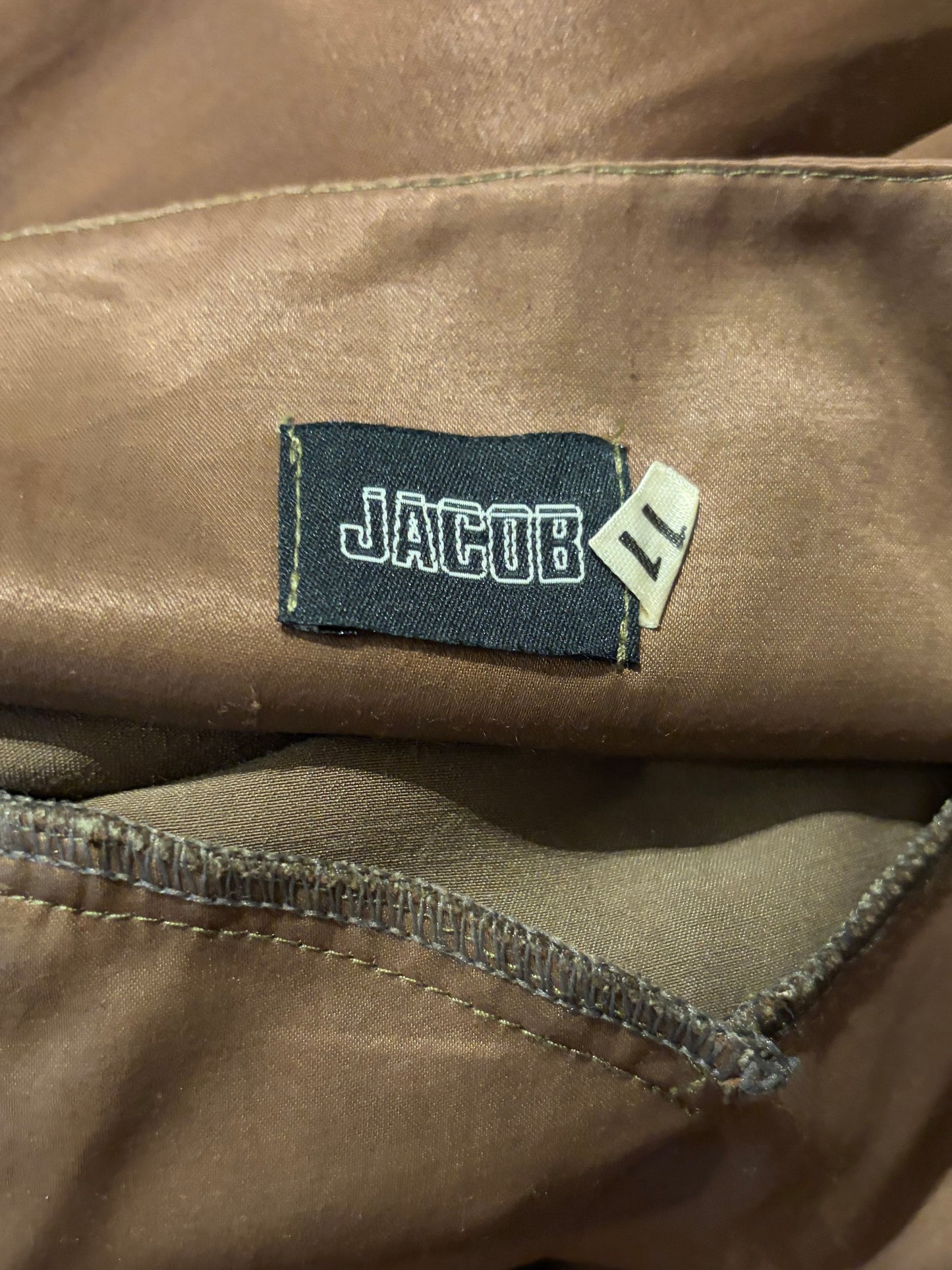 90s 'Jacob' Silky Brown Maxi Dress / Medium