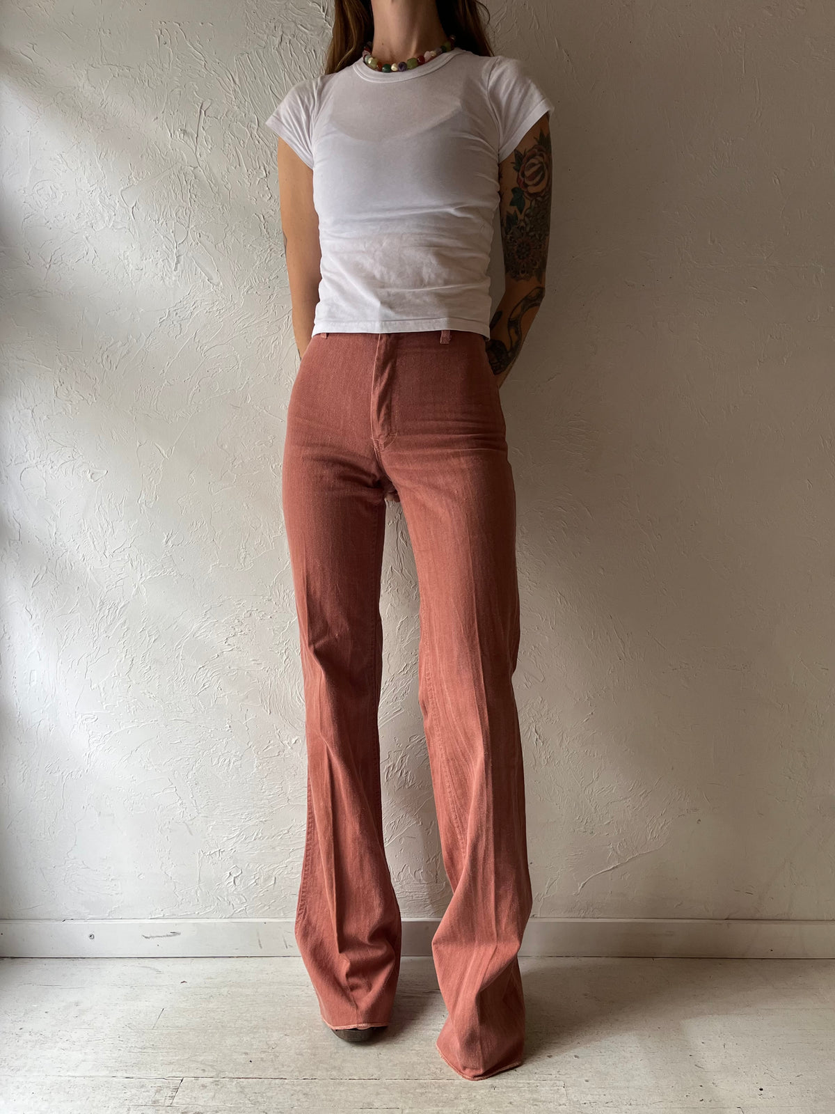 70s 'Arpeja' High Waisted Bell Bottom Jeans / XS