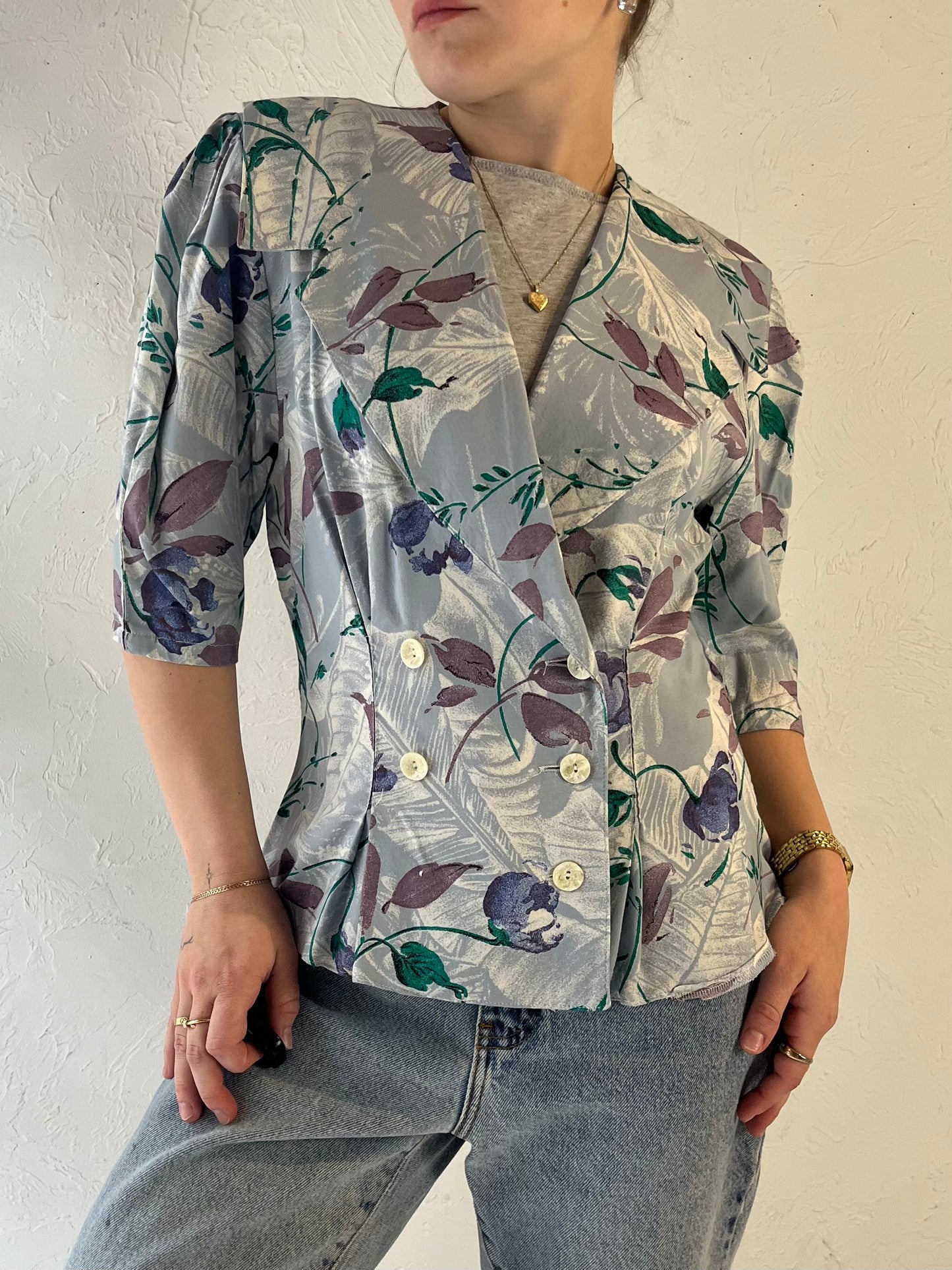 80s 'Steilmann' Collared Blouse / Small