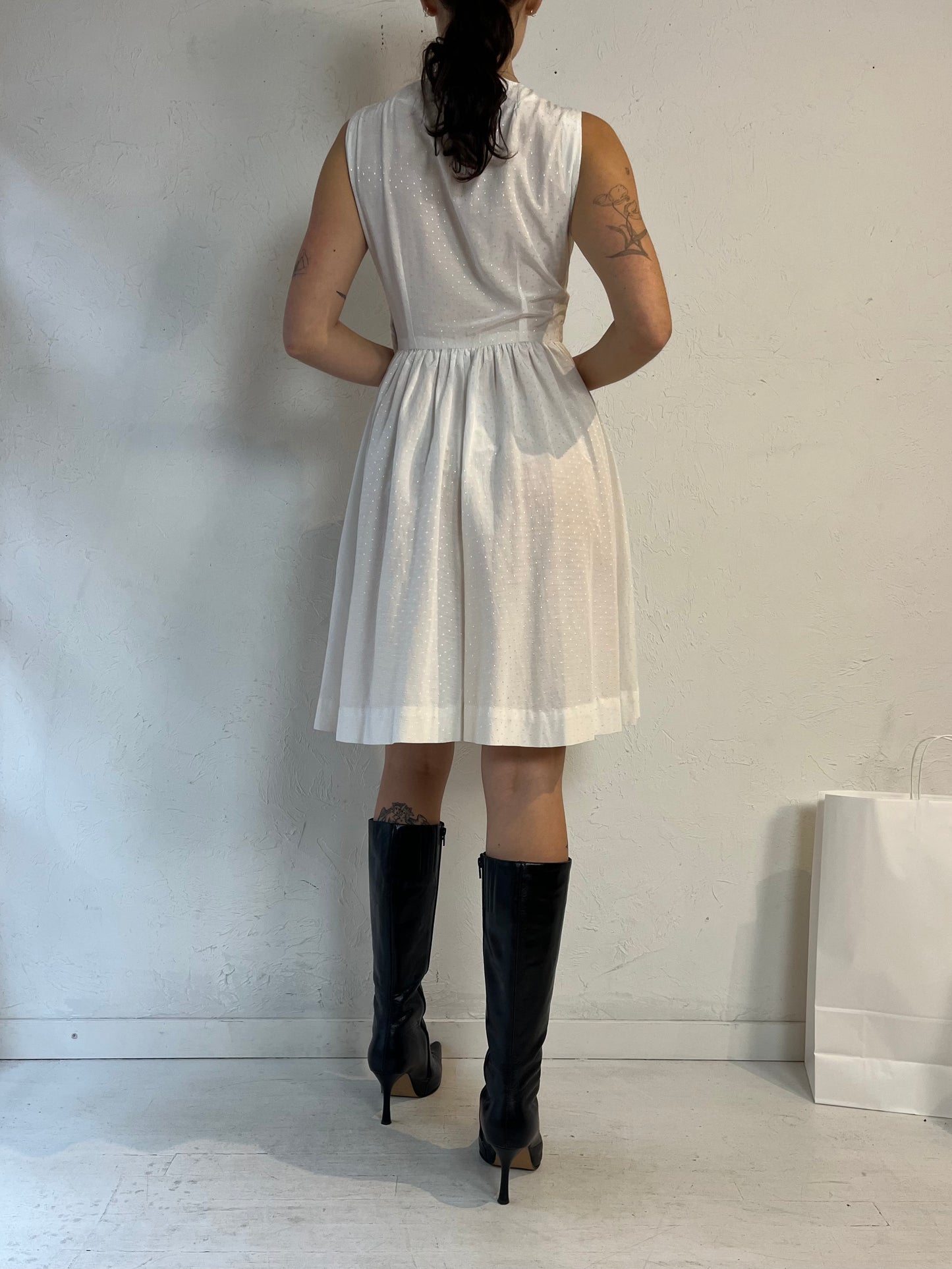 Vintage Handmade White Dress / Small