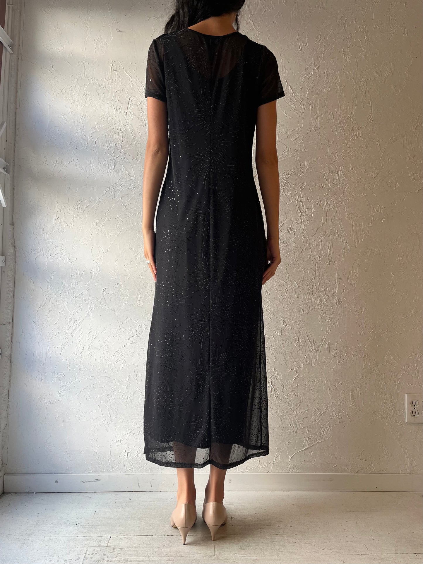 90s 'Byer Too' Black Embellished Dress / Small