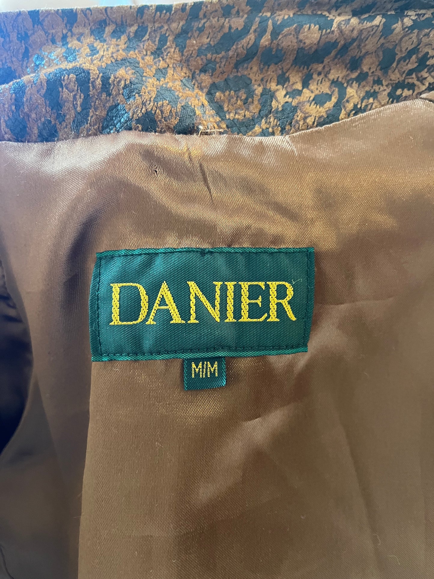 90s ‘Danier’ Snakeskin Leather Jacket / Medium