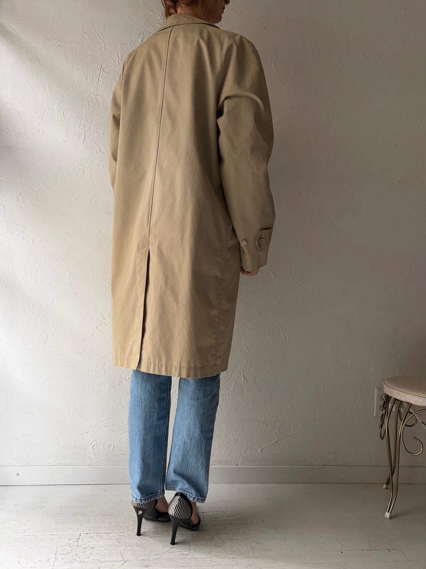 80s ‘Woodwards’ Beige Half Trench / Medium