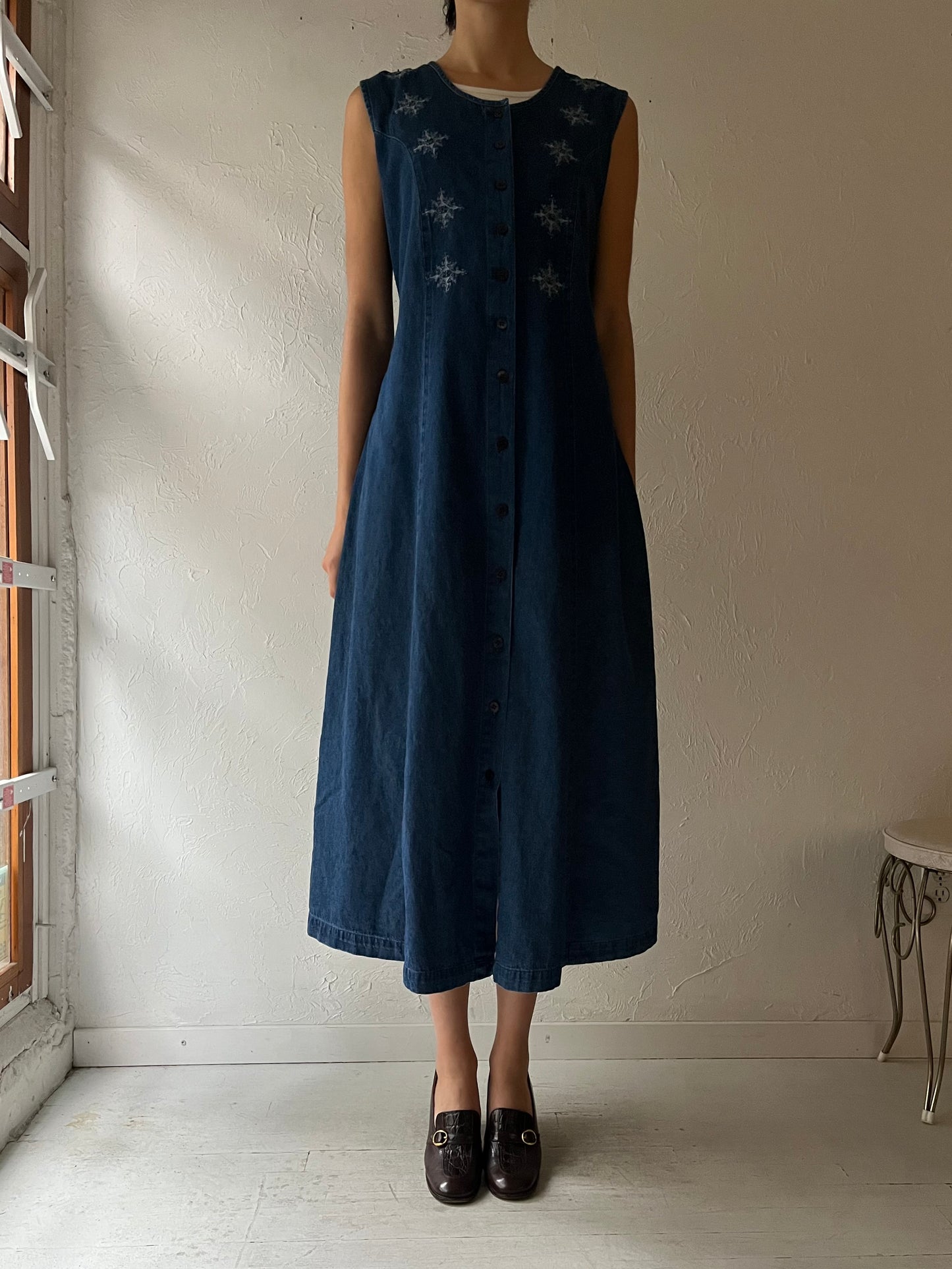 90s ‘Arvanti’ Denim Dress / XL
