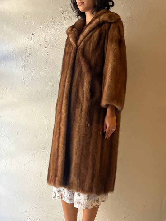 70s 'Woodwards' Authentic Fur Coat / Small