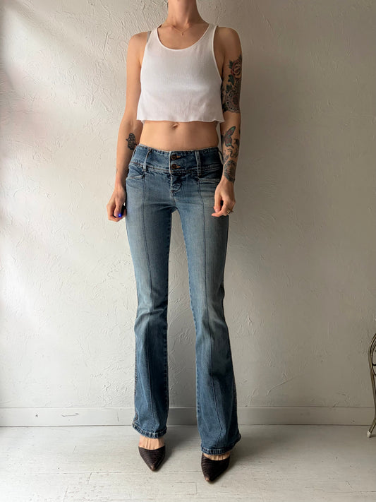 Y2k 'Silver' Low Rise Flare Jeans / 28