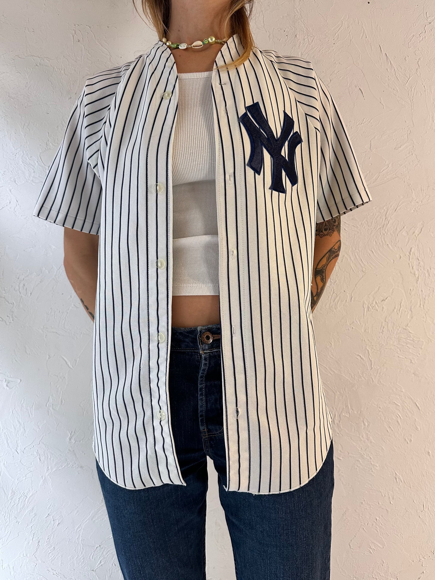 Vintage 'NY Yankees' Baseball Shirt / Medium
