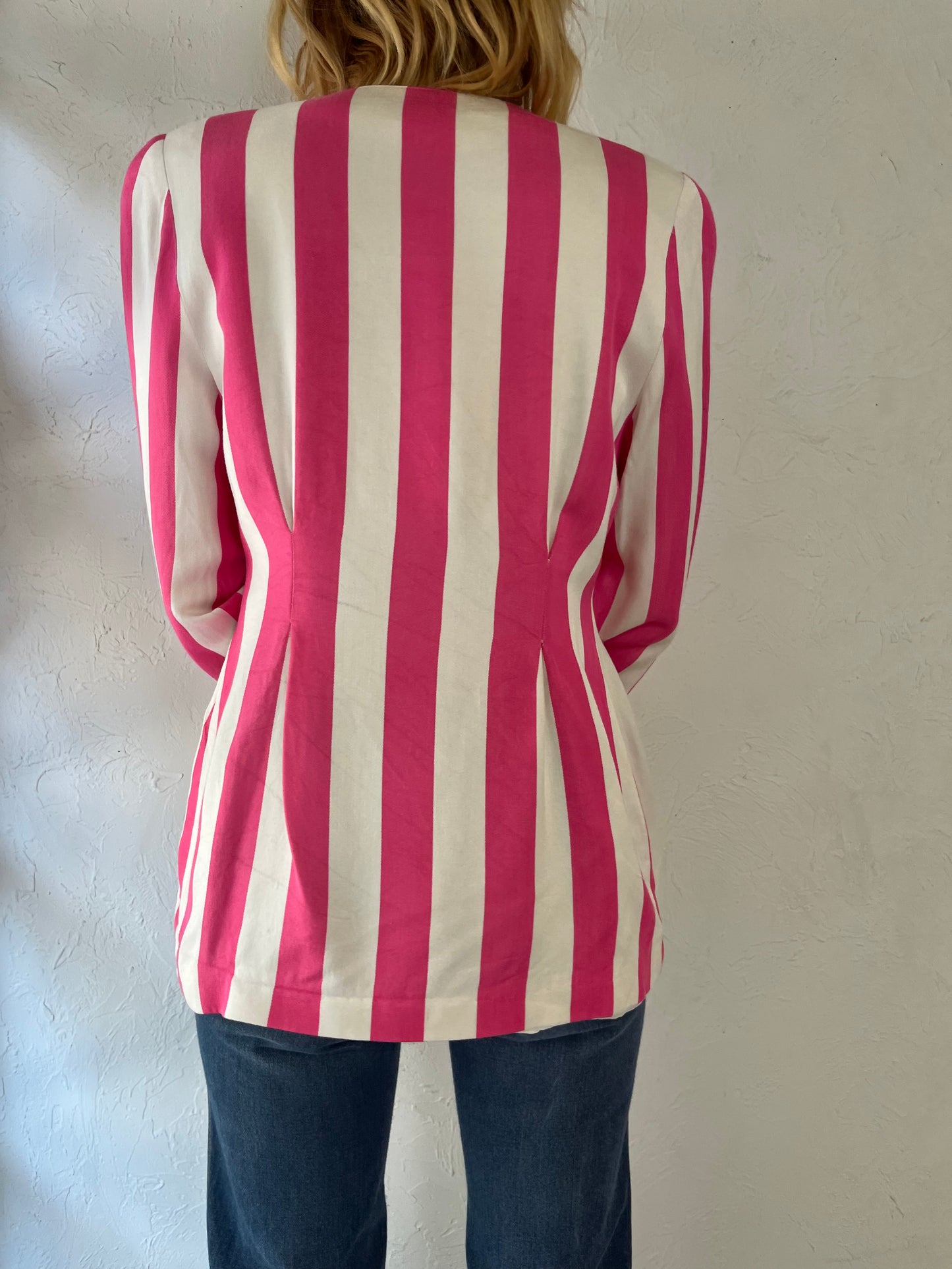 90s 'Simon Chang' Pink Blazer Jacket / Small