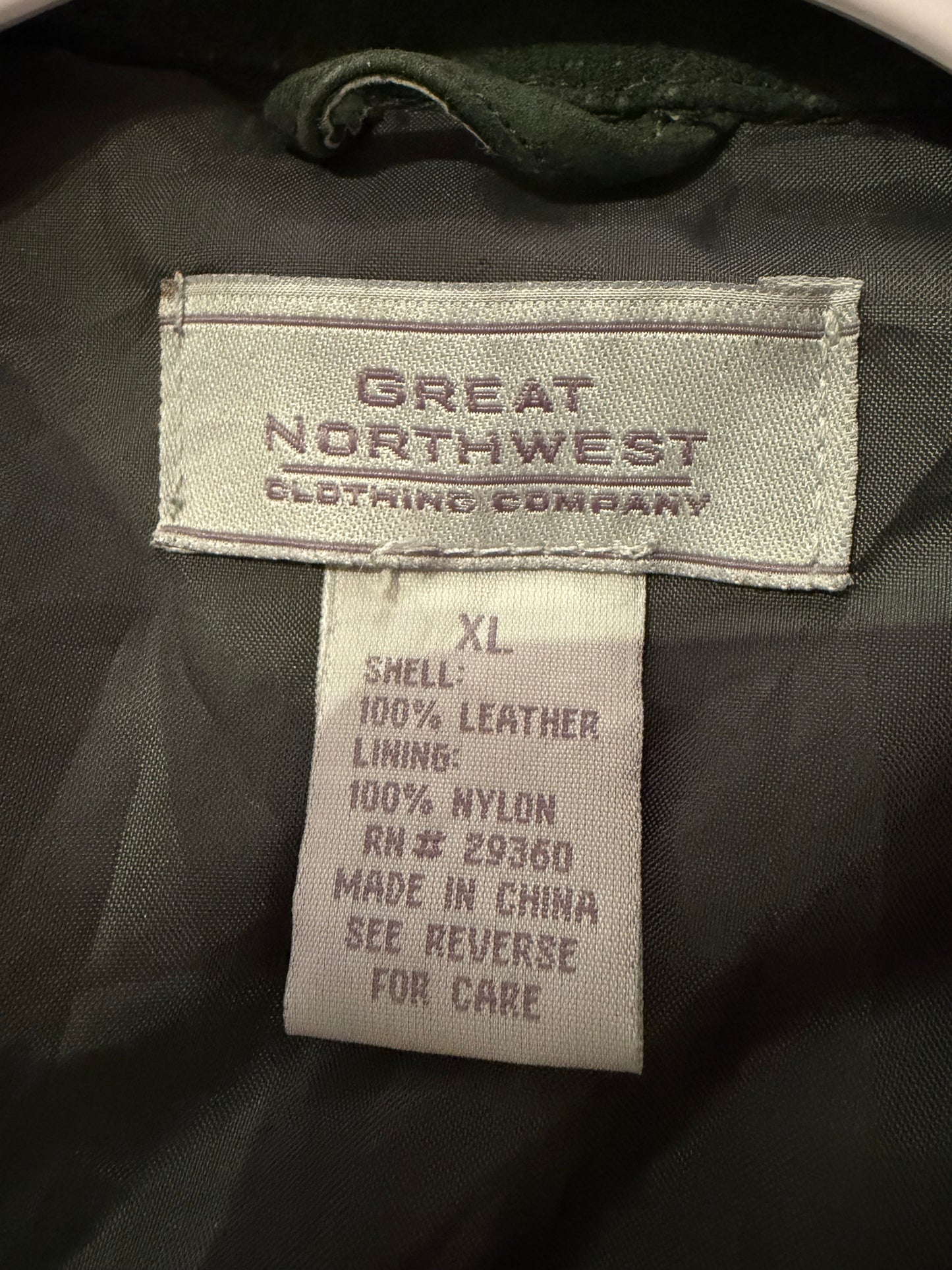 Y2k 'Great Northwest' Green Suede Chore Jacket / XL