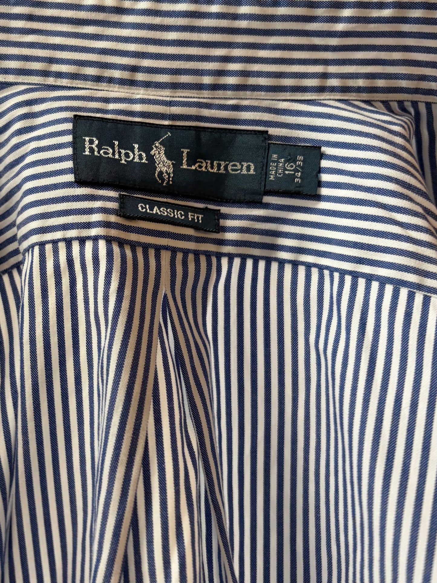 Y2k 'Ralph Lauren' Striped Button Up Shirt / Large