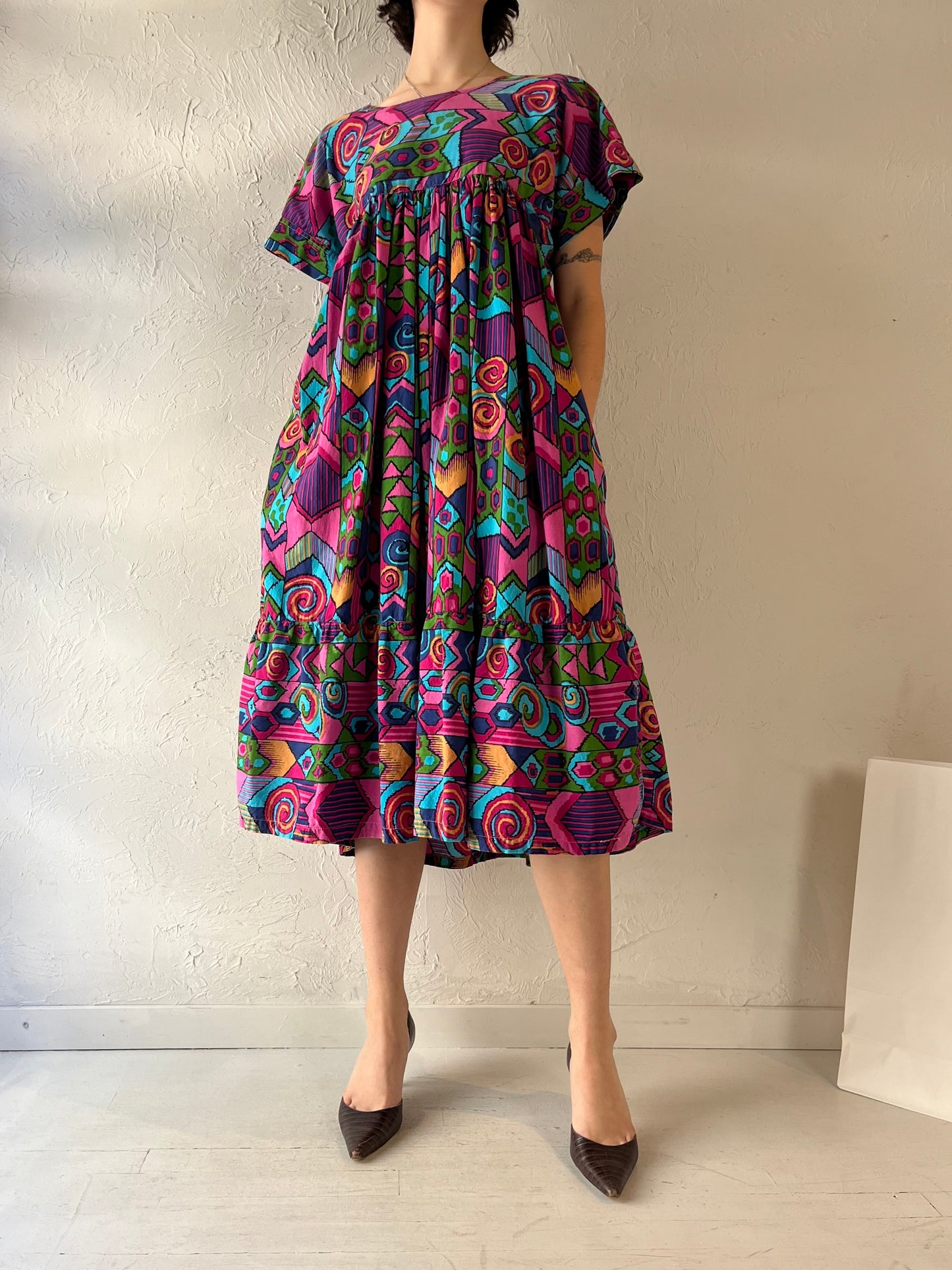 90s 'La Lingerie' Cotton Baby Doll Dress / One Size