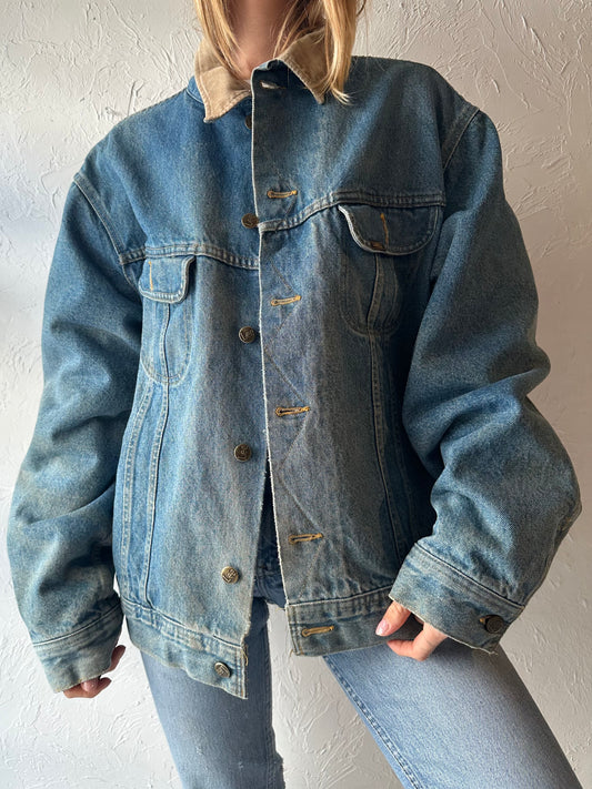 90s ‘Lee Stormrider’ Blanket Lined Denim Jacket / XL