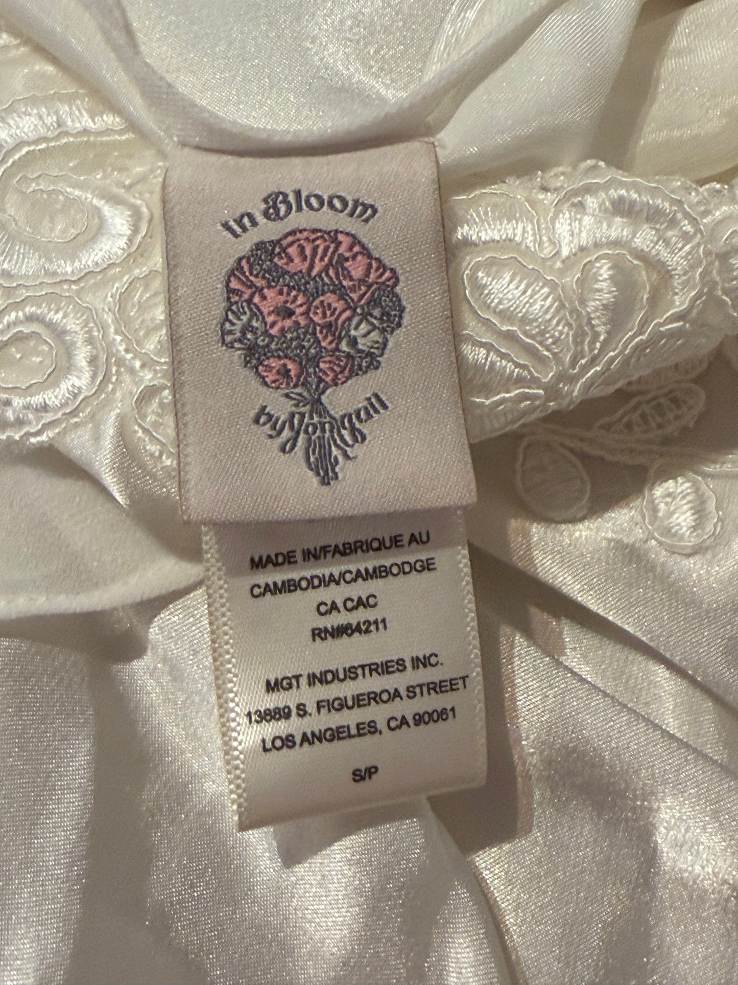 Y2k 'In Bloom' White Silky Fairycore Slip Dress / Small